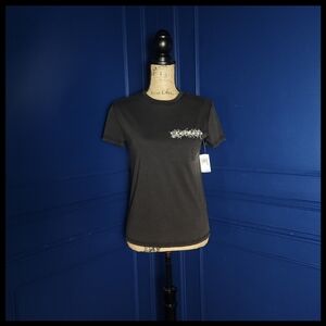 New! Gray Washed Numero Cotton Crew Neck Shirt XS